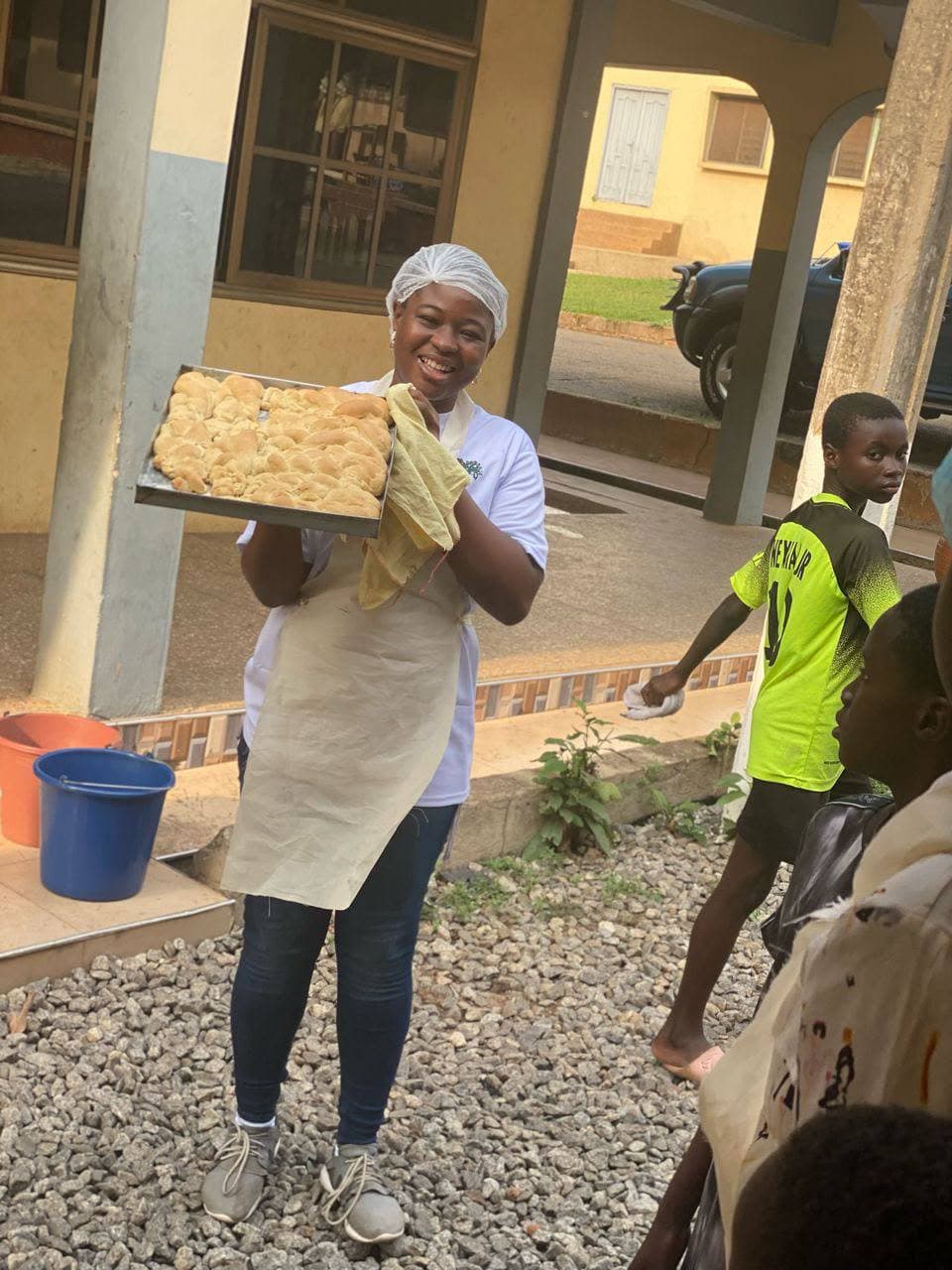 Freshly baked bread from a workshop